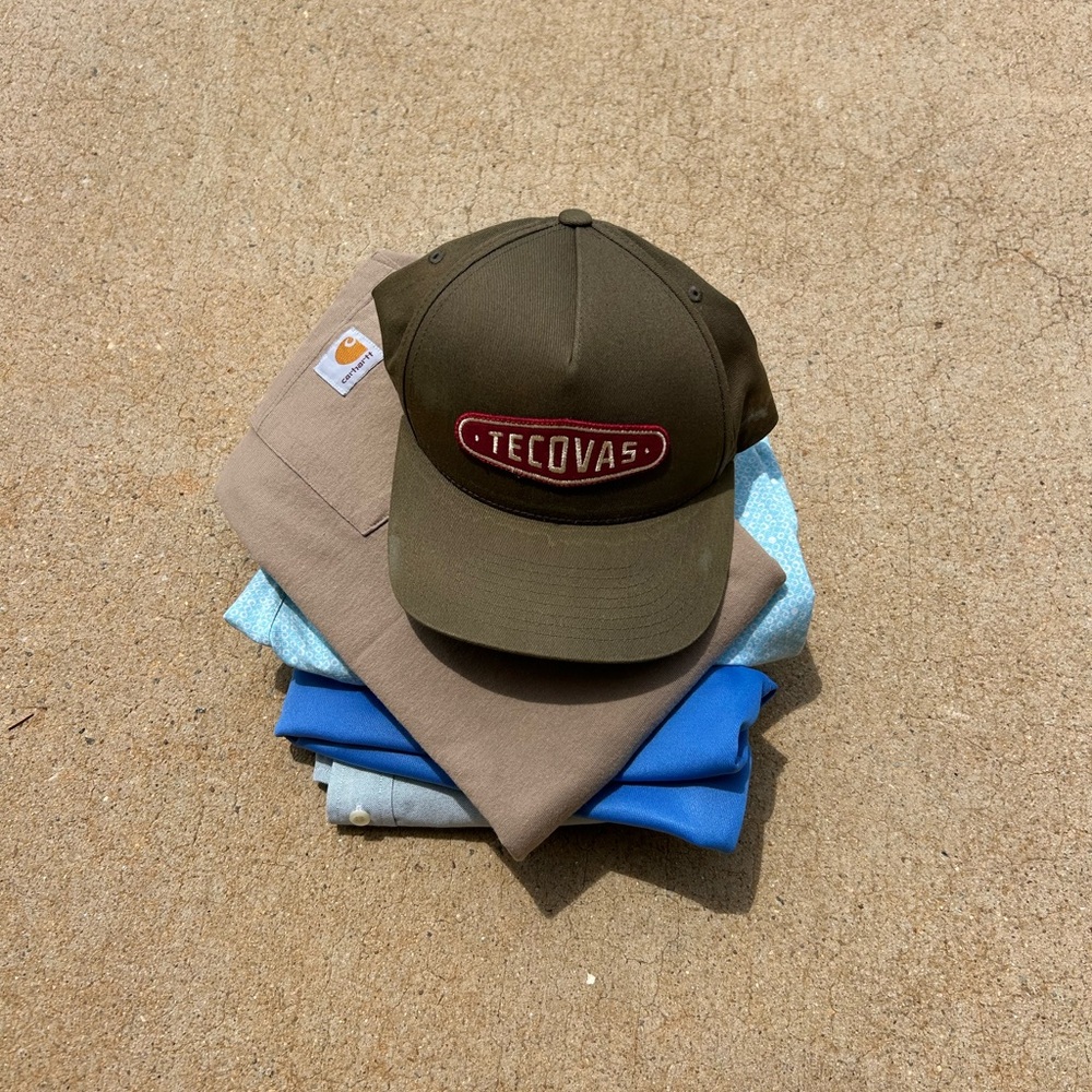 Tecovas Men’s Olive Green and Red Adjustable Baseball Cap With Logo - Picture 7 of 7